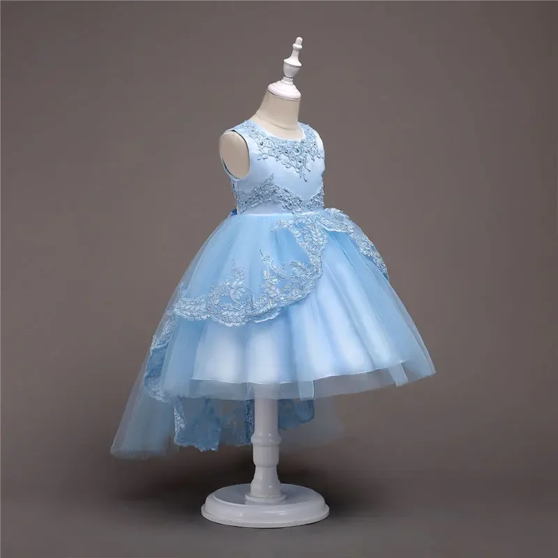 Four Seasons Princess Dress for Girls Fashion Kids Flower Girl Dresses Polyester Sleeveless Children Clothing Girls Dresses