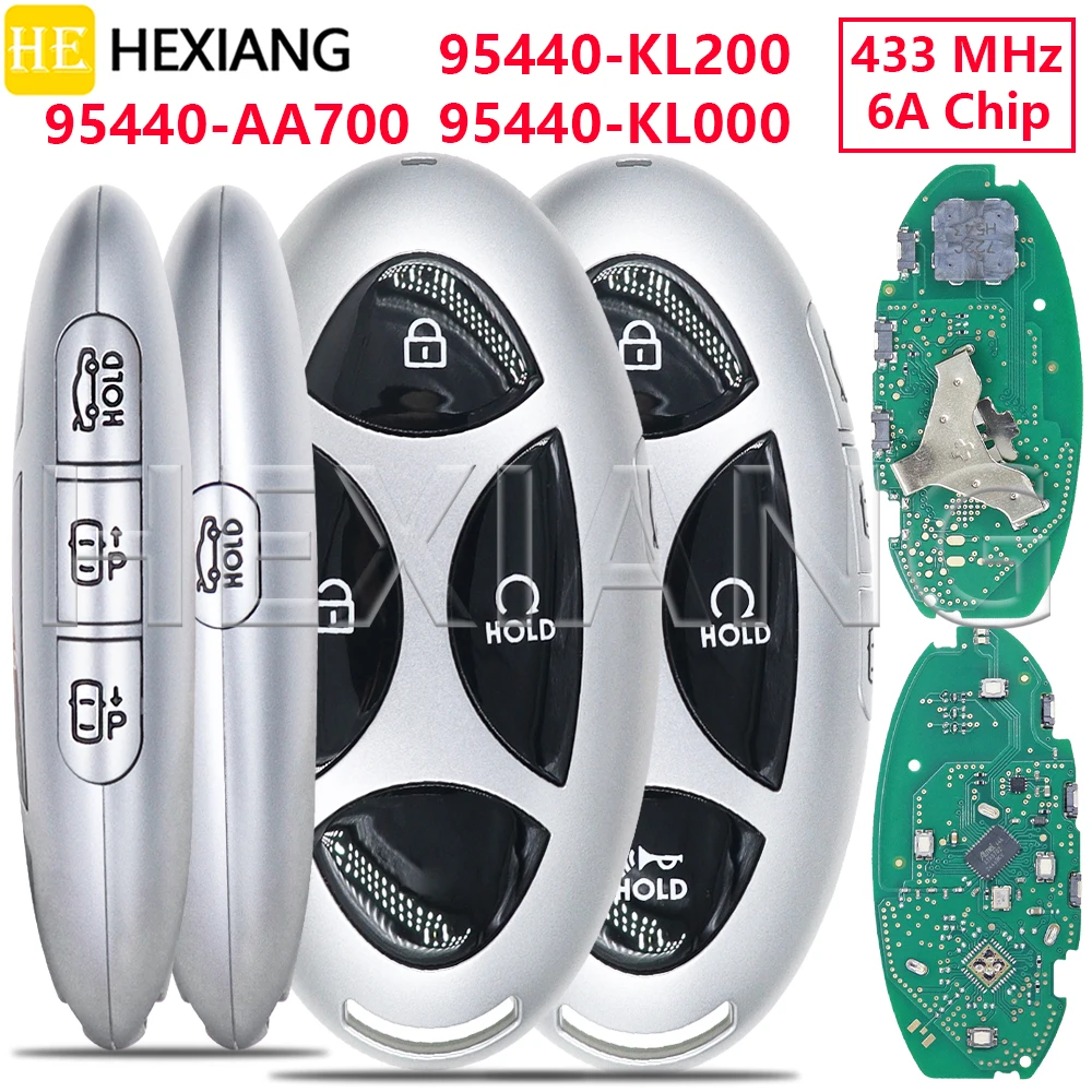 

HE 6A чип 433 МГц 95440-KL000 95440-KL200 95440-AA700 бесконтактный автомобильный ключ дистанционного управления для Hyundai IONIQ 2023