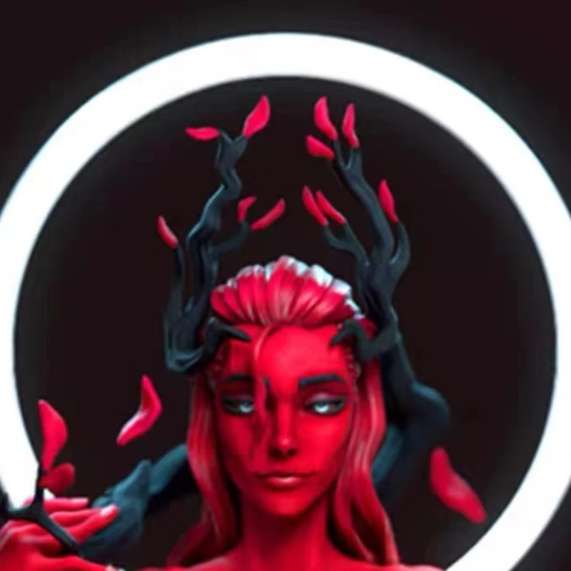 

Miss Red Witch 1/24 Scale Resin Figure Art Assembled Model Kit Garage Kit Toys Unassembled and Unpainted Miniature Statue