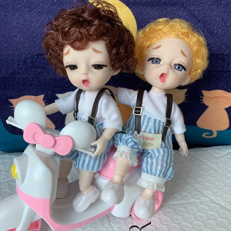 New 16cm BJD 13 Joint Doll  Lovely Sleepy Face Naked Body DIY Toy with Shoes for Girls Gift Kids