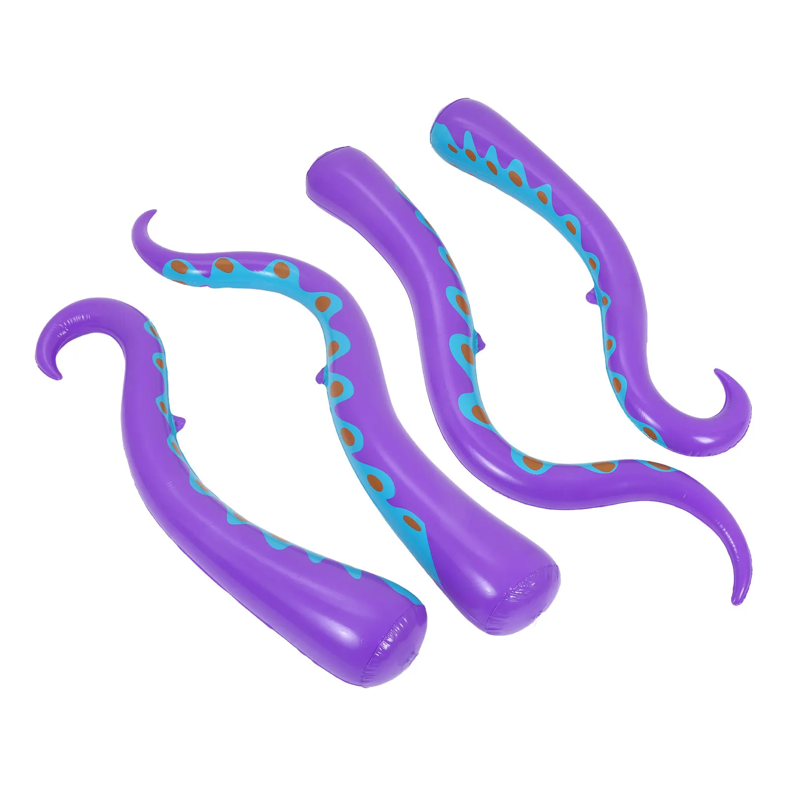 4 Pcs Inflatable Octopus Wood Decorations Tentacles for Window Blow up Halloween Crafts