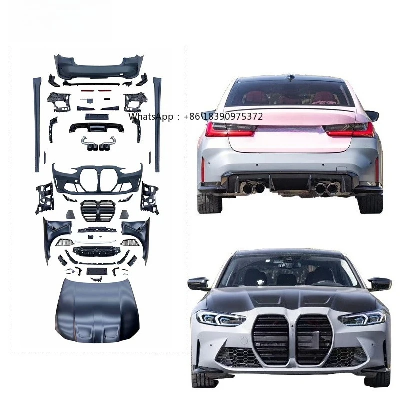 For 23-NOW 3 Series G20/G28 Lci Upgrade M3 Bodykit High Quality pp Material Front Bumper Grille Hood Fender Rear Bumper