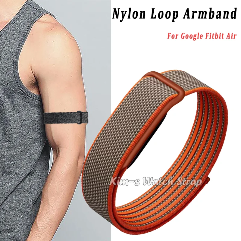 

The New Woven Nylon Bicep Arm Band Replacement Strap For Google Fitbit Air Sport Fitness Tracker Adjustable Armband Accessories