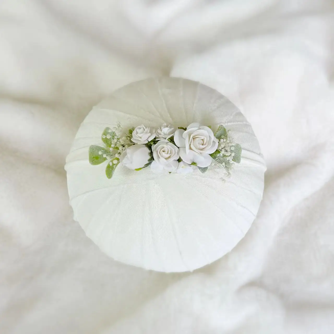 Free Shipping Newborn Ivory Babysbreath Flower Headband