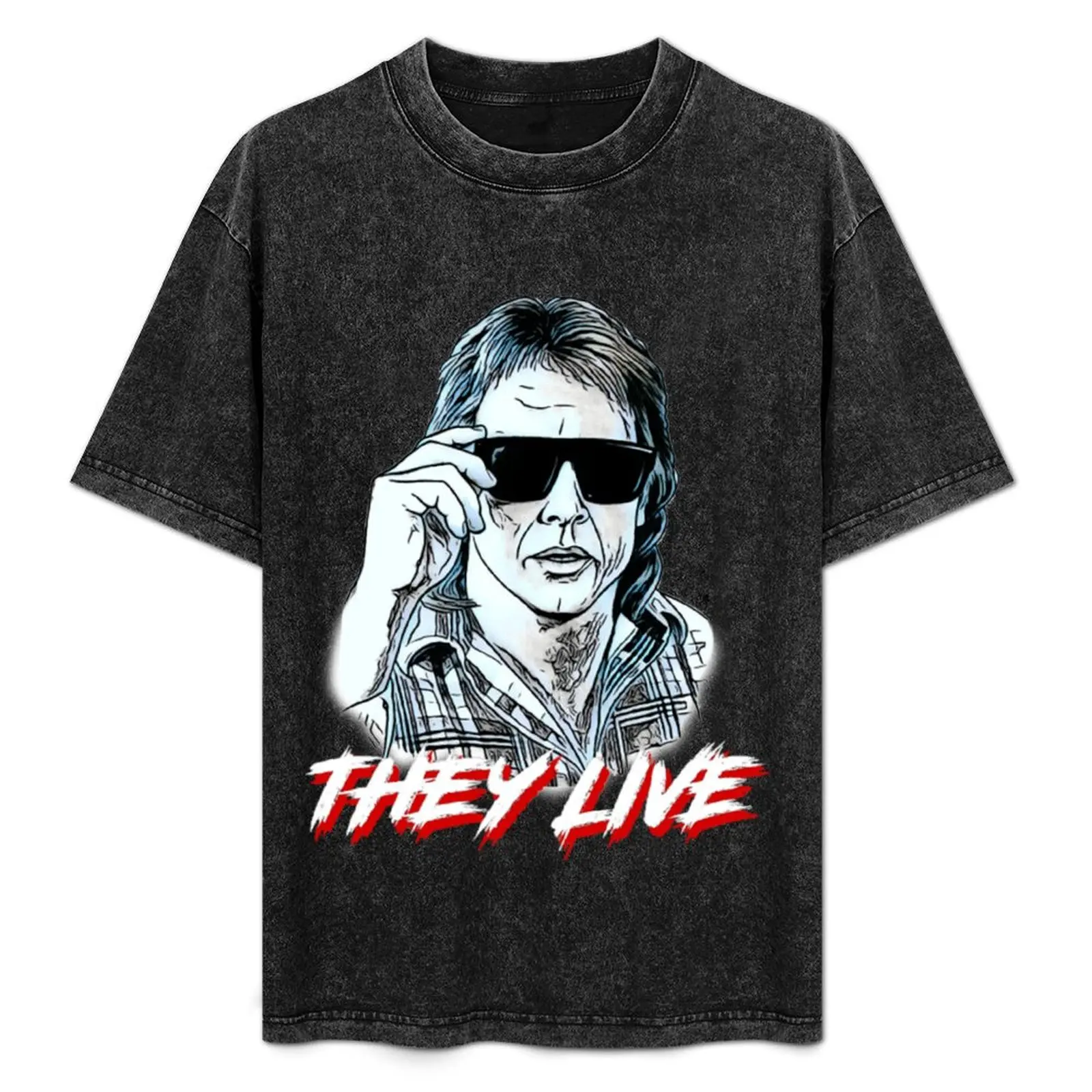 

They Live T-Shirt Abstract Pattern Print Top