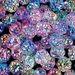 10Pcs DIY Handmade Transparent Beads Fashion 16mm Acrylic Beads Pumpkin Lantern Beads