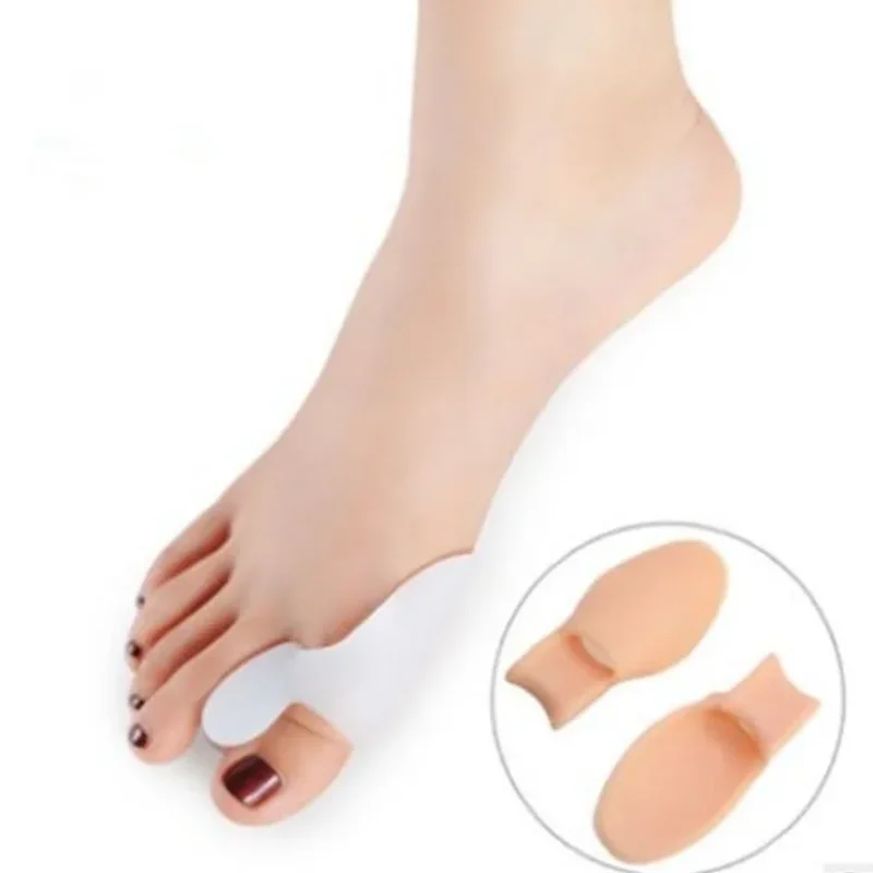 

1 пара силиконовых протекторов для пальцев ног, корректор вальгусной деформации, мягкий выпрямитель, инструменты для ухода за ногами, корректор для вальгусной деформации большого пальца стопы