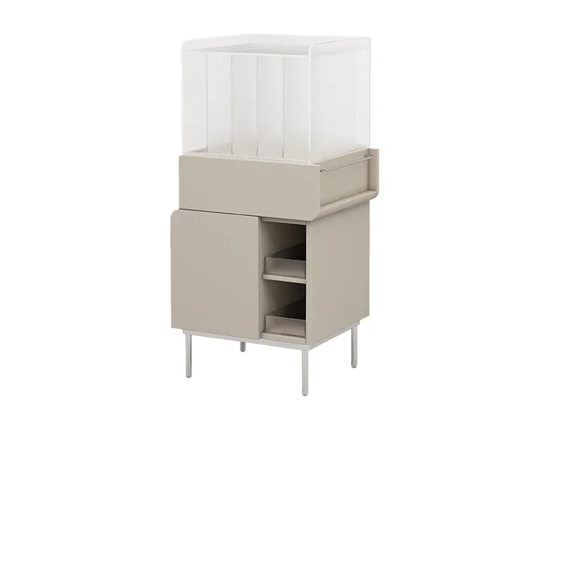 Nordic acrylic magazine cabinet, vinyl record cabinet, modern simple living room sofa side cabinet, record storage