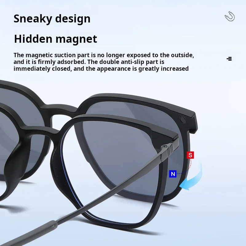 OLLYMURS ريترو البيضاوي الاستقطاب المغناطيسي كليب على النظارات الرجال والنساء TR90 التيتانيوم النقي النظارات الطبية البصرية الإطار