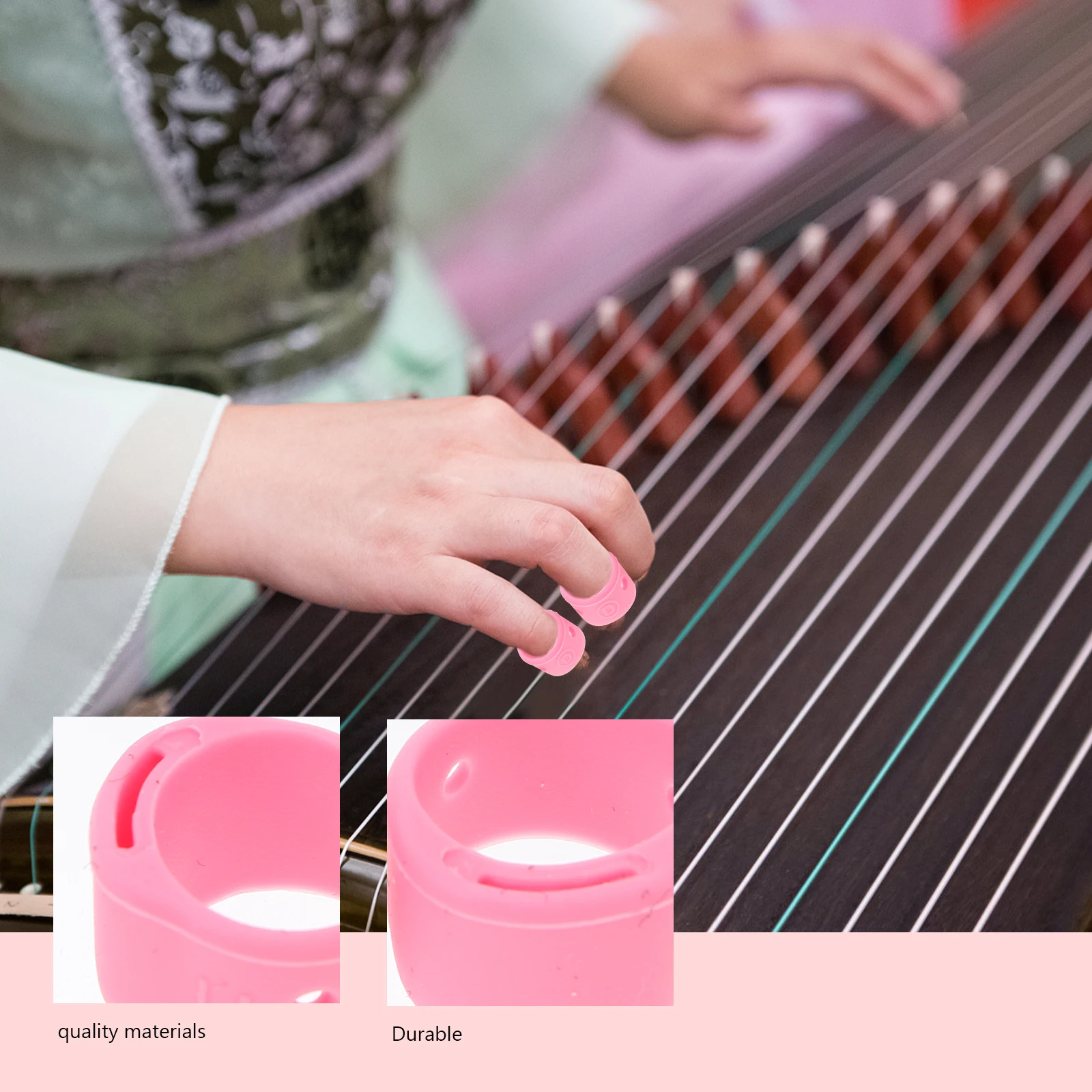 

8 Pcs Silicone Nail Cover Guzheng Protectors Finger Sleeves Protection Breathable Protective Guards