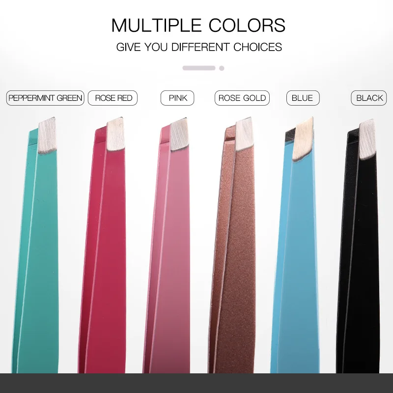 Stainless Steel Eyebrow Tweezers Set - Precision Tweezers for Eyebrow Shaping, Eyelash & Facial Hair Removal, Beauty Makeup Tool