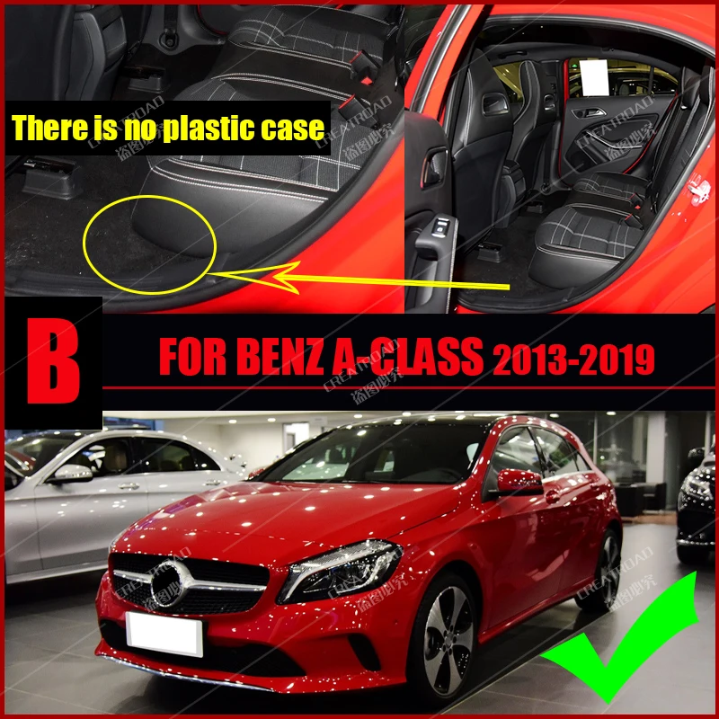 Carbon Fibre Floor Mats For Mercedes Benz A Class W176 2013-2019 14 15 16 17 18 Foot Carpet Cover Auto Interior Accessories