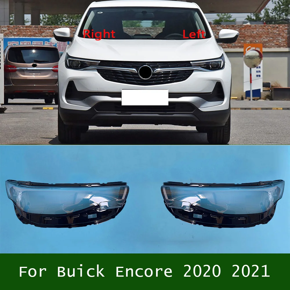 For Buick Encore 2020 2021 Headlight Cover Transparent Lens Lampshdade Headlamp Shell Plexiglass