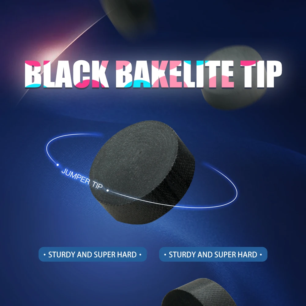 

Bakelit Break Jump Tips 14mm Phenolic Composition Plastics Bakelite Jump Cue Super Hard Punch Jump Cue Tip Billiard Accessories
