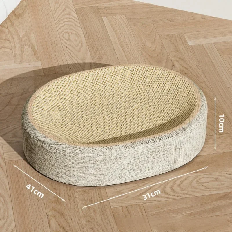 

Oval Cat Scratch Board Scratch-resistant Non-slip High Quality Cat Nest Sisal Braided Integrated Cat Claw Grinding Artifact