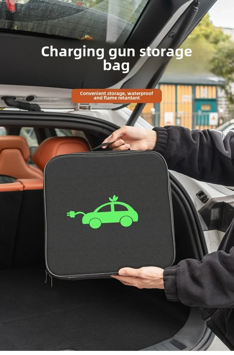 Wasserdichte Aufbewahrungstasche für Elektroauto-Ladekabel mit Tragegriff – Detail 1