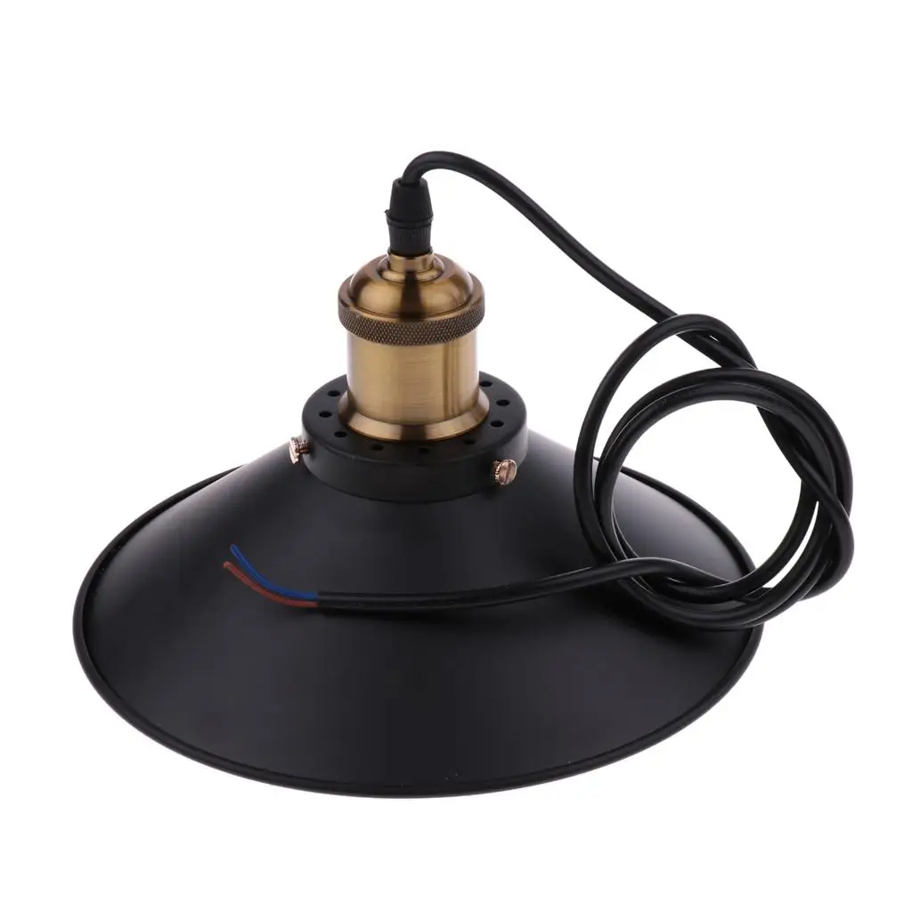 Vintage Iron Lamp Shade Retro Pendant Lampshade Industrial Light Cover for Ceiling Hallway Living Room Bedroom