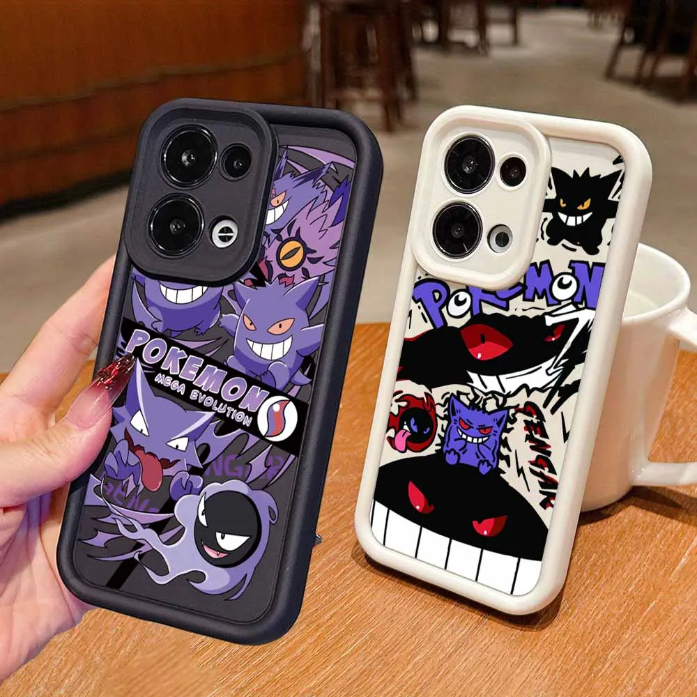 أنيمي Gengarss جديد لسامسونج غالاكسي S25 S24 S23 S22 S21 S20 زائد الترا FE لايت العين سلم جراب هاتف Funda غطاء قذيفة كابا