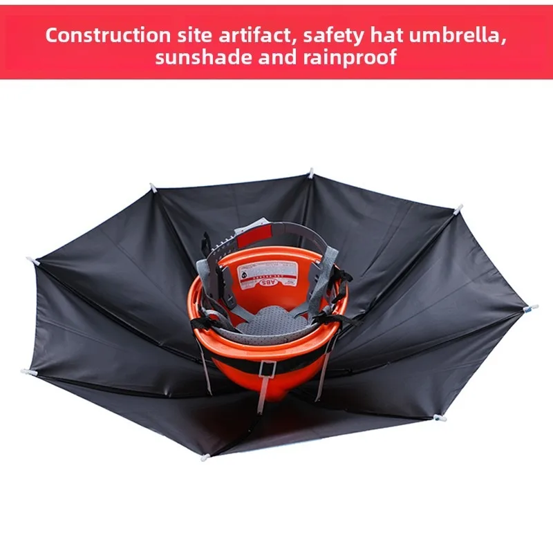 Construction site helmet sunshade hat brim Sunscreen umbrella worn on hard hat Construction sunscreen large sun hat umbrella