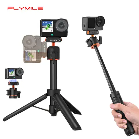 Flymile Action 6 Extendable Tripod Selfie Stick With Quick-release Base for DJI OSMO Action 6 Accessories Vlog Handle