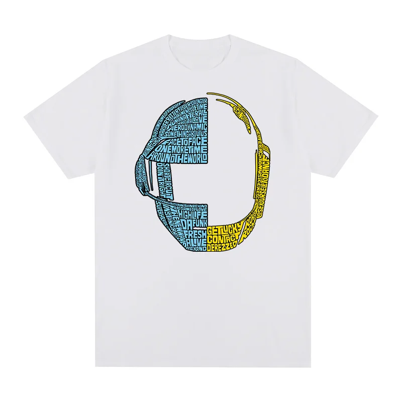 D-Daft Punk Vintage T-shirt Homme Graphic Y2k Cool Electronic House Music DJ Dance Cotton Men T shirt New TEE TSHIRT Womens tops