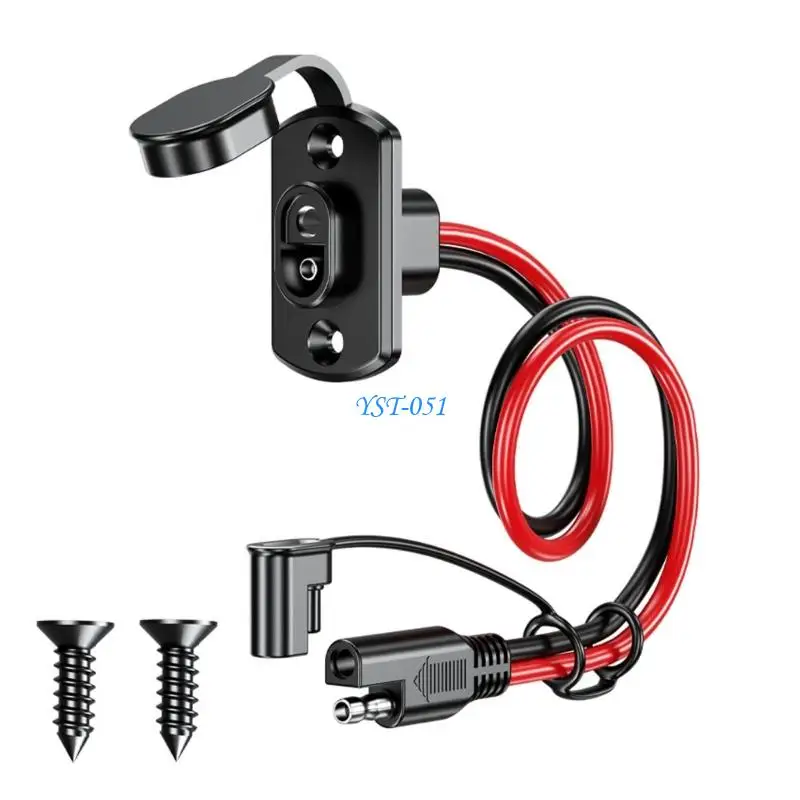 

E15A 12AWG Male to Female Socket Cable Car Battery Cable for Motorcycle Car Tractors