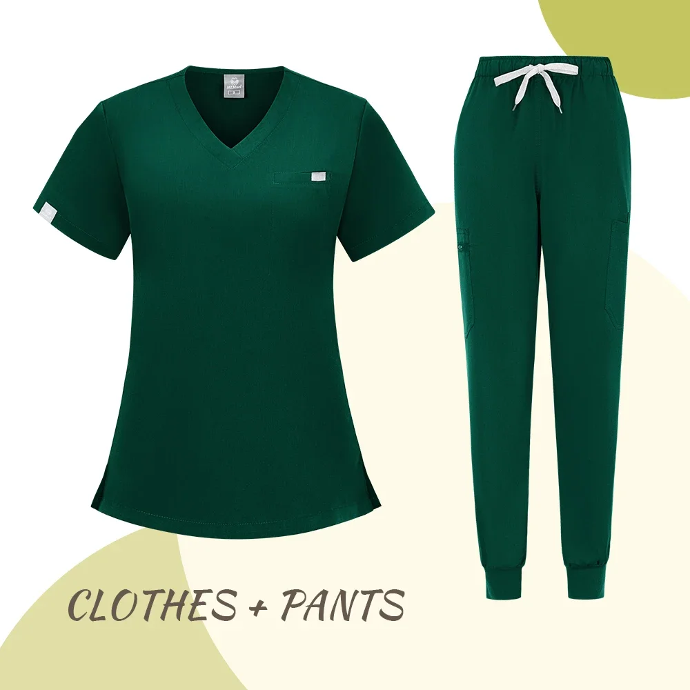 Male and female general hospital dental clinic beauty salon high-quality thick version pure color pharmacy doctor's uniform