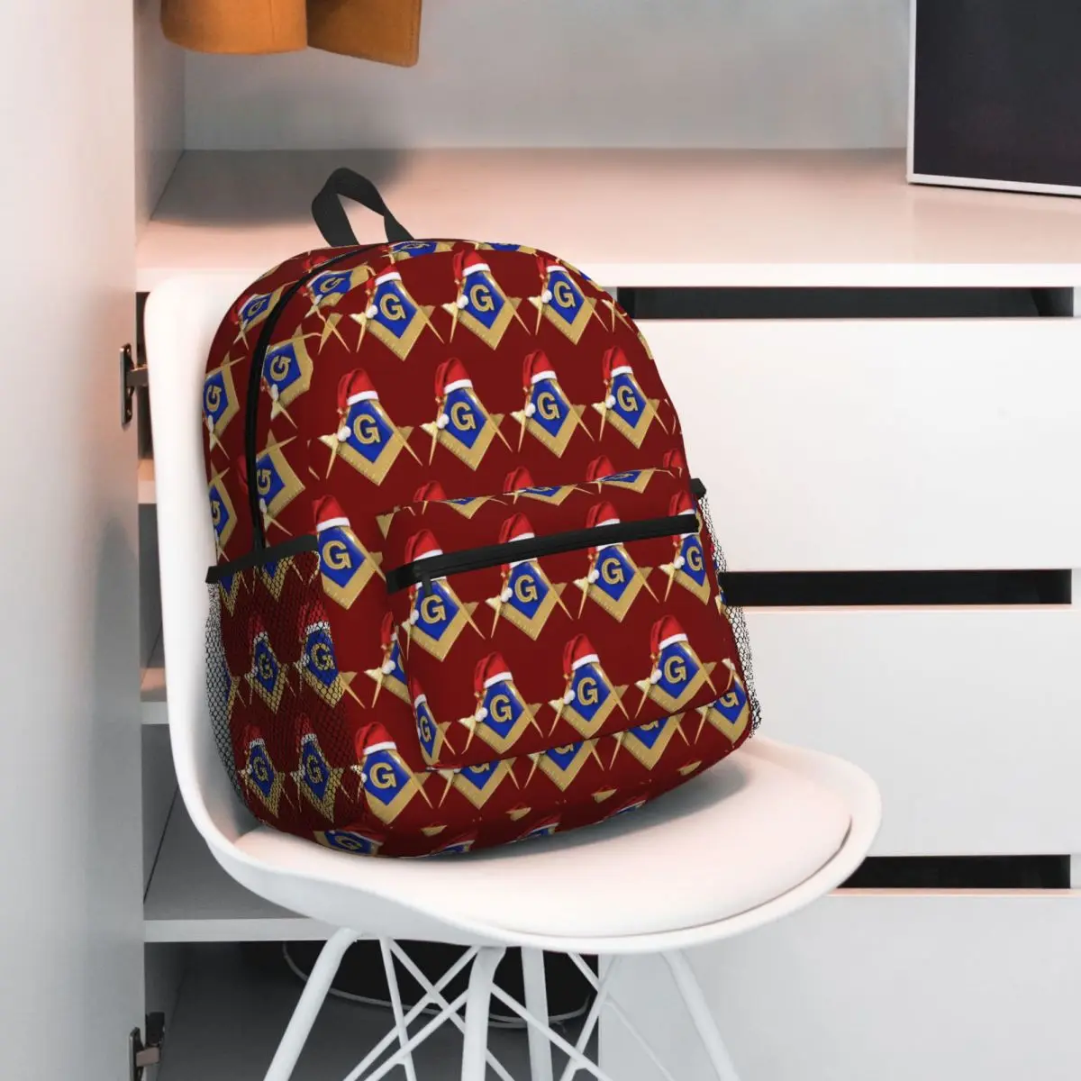 Masonic Freemason Freemasonry Backpack Daypack Large Capacity Boys Girls BookBag School Bag Shoulder Bags for Men Women