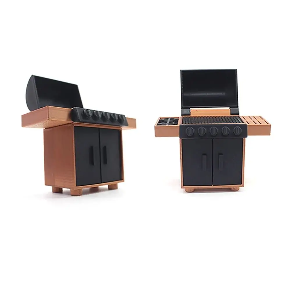 Simulated Adornment Models 1:12 1:20 Dollhouse BBQ Grill Model Lifelike Oven Dollhouse Kitchen Toy DIY Simulation Ornaments