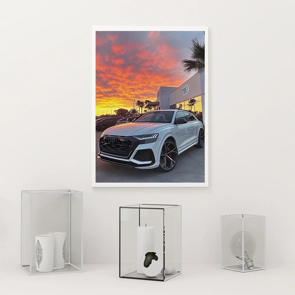 German Brand Audi Supercar Poster Modern Cars Photography Prints Canvas Painting Wall Art Pictures Home Living Room Decoration