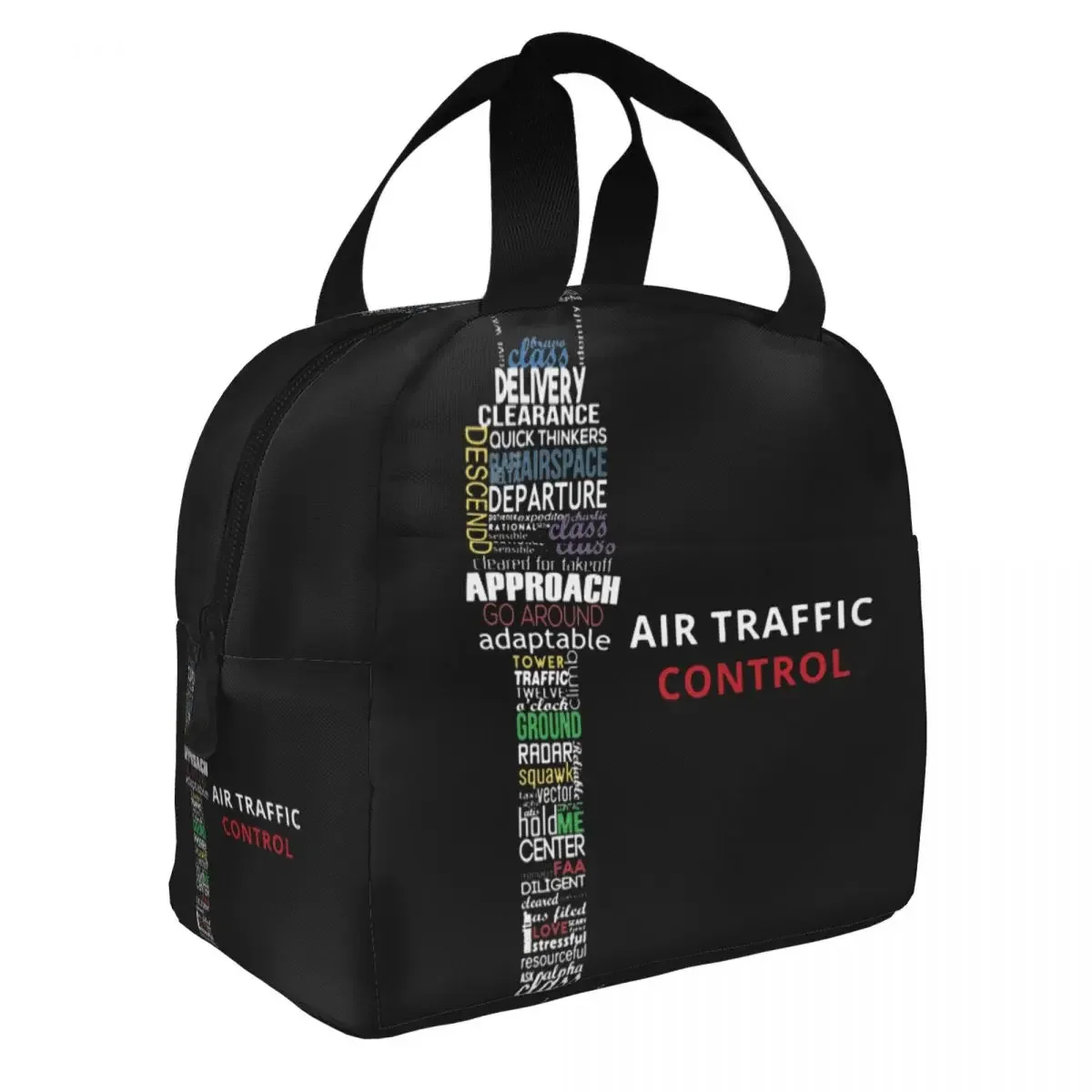 Air Traffic Controller Insulated Lunch Bag Cooler Bag Lunch Container Pilot Airplane Aviation Plane Fighter Tote Lunch Box