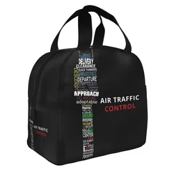 Air Traffic Controller Insulated Lunch Bag Cooler Bag Lunch Container Pilot Airplane Aviation Plane Fighter Tote Lunch Box