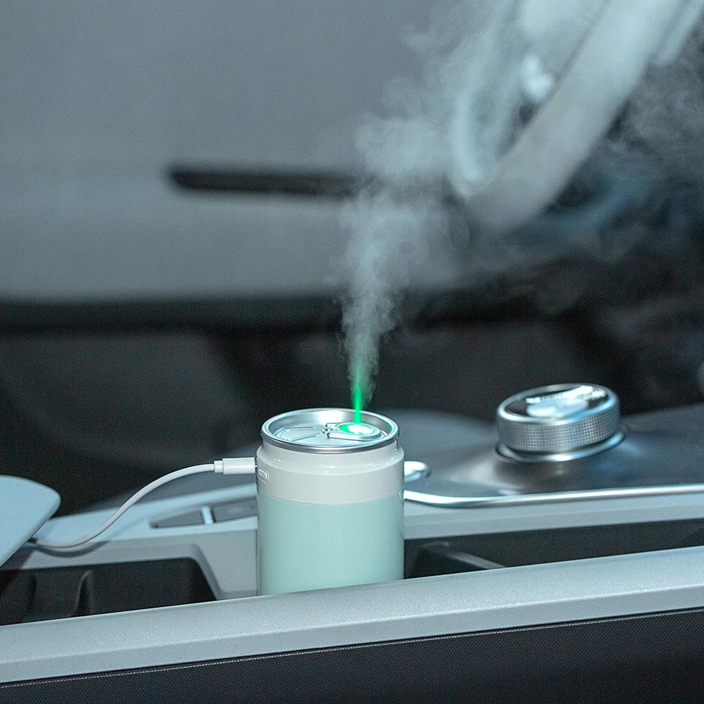 سيارة المرطب اللاسلكية المحمولة الروائح الناشر زيت طبيعي ضوء ملون كتم الصوت