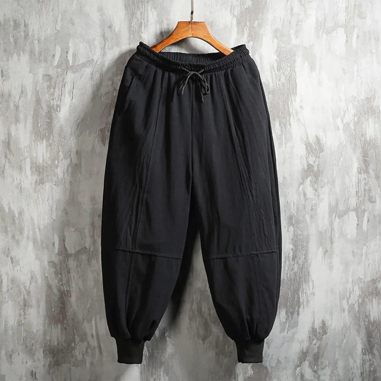 

Men'S Youthful Ethnic Pants Wide Leg Or Cuffed Trousers Loose Casual Pants Men'S Outdoor Sports Jogging Tactical Pants