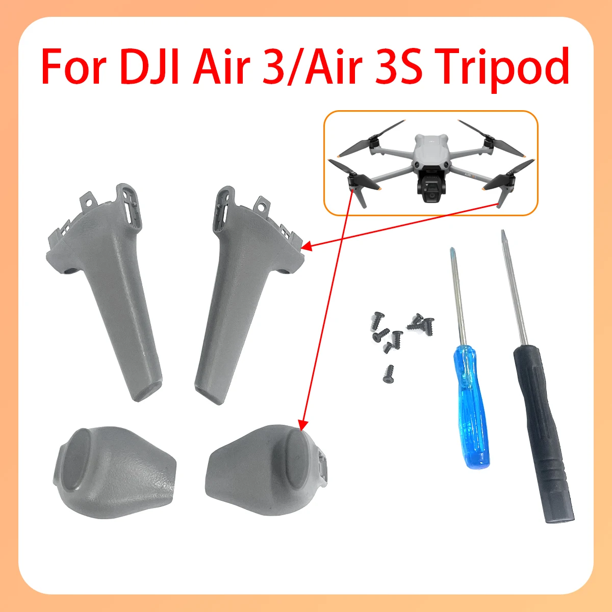 

Original Mavic Air3 Air3s front, rear, left, right footrest with screws Tripod tools suitable for DJI Air3 serie accessory