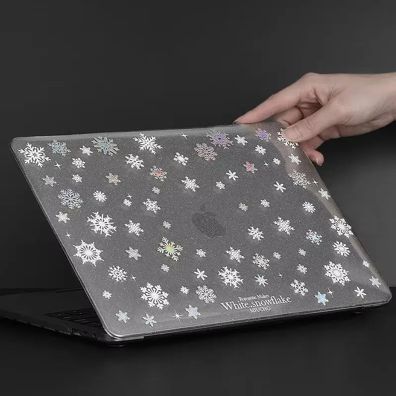 Winter Snow Y2K Korean Shining Laptop Case For Macbook Air 13.6 M4 NEO 15 M3 Hard Cover For Mac Book Pro 13 M1 M2 14 M4 M5 16