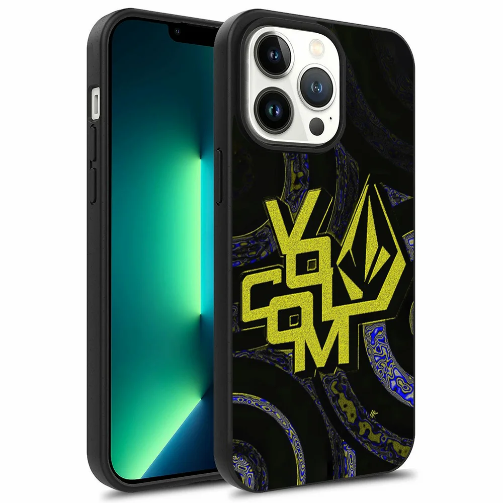 L-Luxury V-VOLCOM-S Sport Style Phone Case For iPhone 16,15,14,13,12,11,Plus,Pro,Max Mini Magsafe Magnetic Wireless Charging