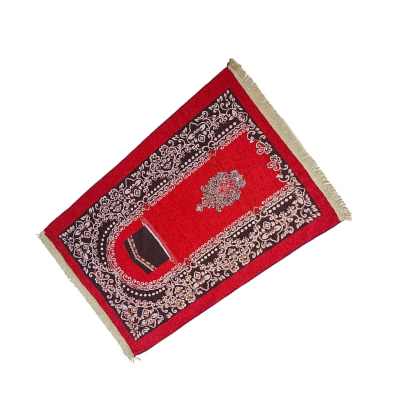 Muslims Carpet Blanket Prayer Rugs Tapete with Tassels Islamic Mat Blanket Unique Lap Rugs Church Home Decors 80x120cm