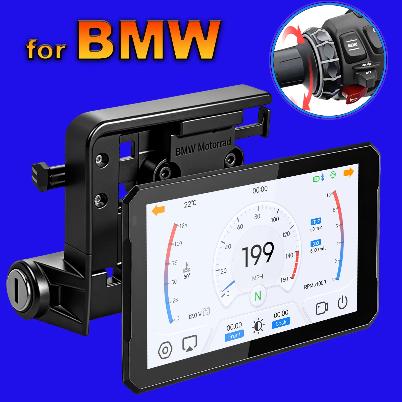 

Carplay for bmw XR M1000 R1200GS R1250GS S1000XR R1300GS 7 Inch Portable Motorcycle Navigator CarPlay Android Auto Navigator