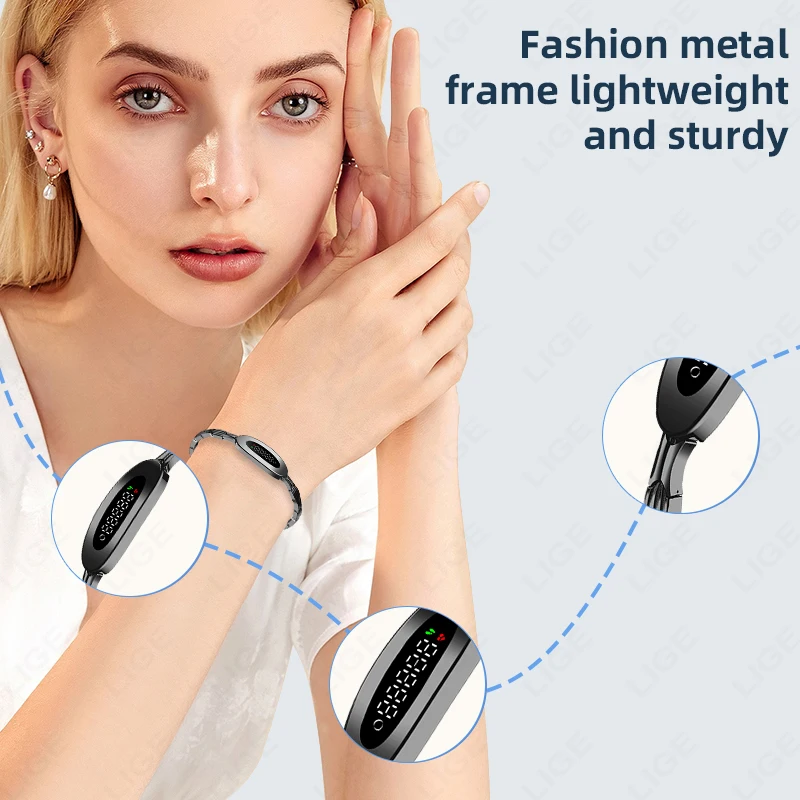 LUIK NIEUWE Hot Sales Smart Armband Sport Fitness Gezondheid Tracking Waterdichte Oproep Bericht Herinnering Lichtgewicht Luxe Smartwatch