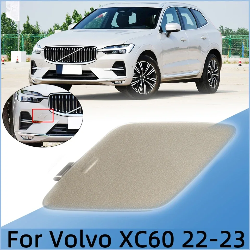 For Volvo XC60 2022 2023 32234934 Car Accessories Front Bumper Tow Hook Eye Cover Cap Towing Hauling Trailer Lid Garnish Trim