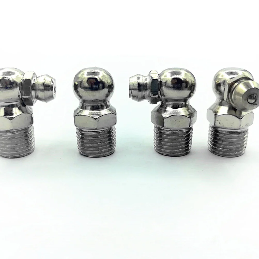 1 Set of Grease Fitting Accessories Lubricating Screw Nozzle Assorted Grease Nipples for Shop Store Angle Grease Fitting