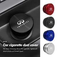 Alloy Car Cigarette Lighter Cover Dustproof Plug Decoration Cap For Infiniti QX50 QX30 QX60 G25 JX35 FX35 FX37 FX50 EX35 EX25