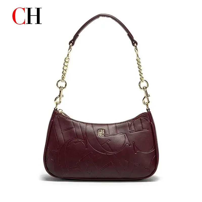 CH Pattern High Quality Ladies Armpit Bag Ladies Handbag Business Luxury Brand Fashion Classic Retro Design Ladies New Printed