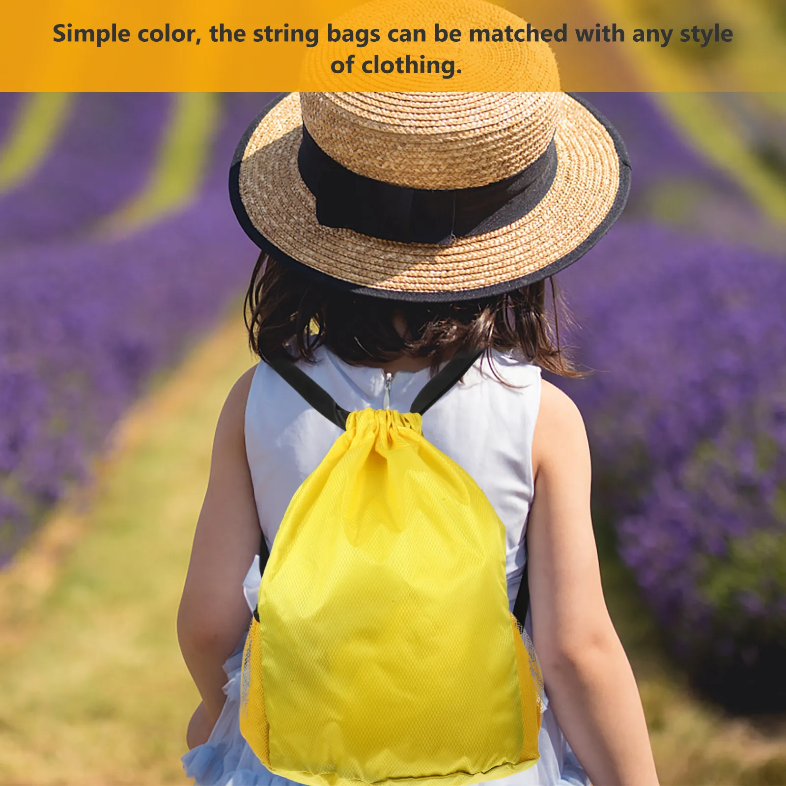 

Large Capacity Waterproof Drawstring Backpack Oxford Cloth Gym Bag for Sports Yoga Travel Hiking Camping Workout Storage Pouch