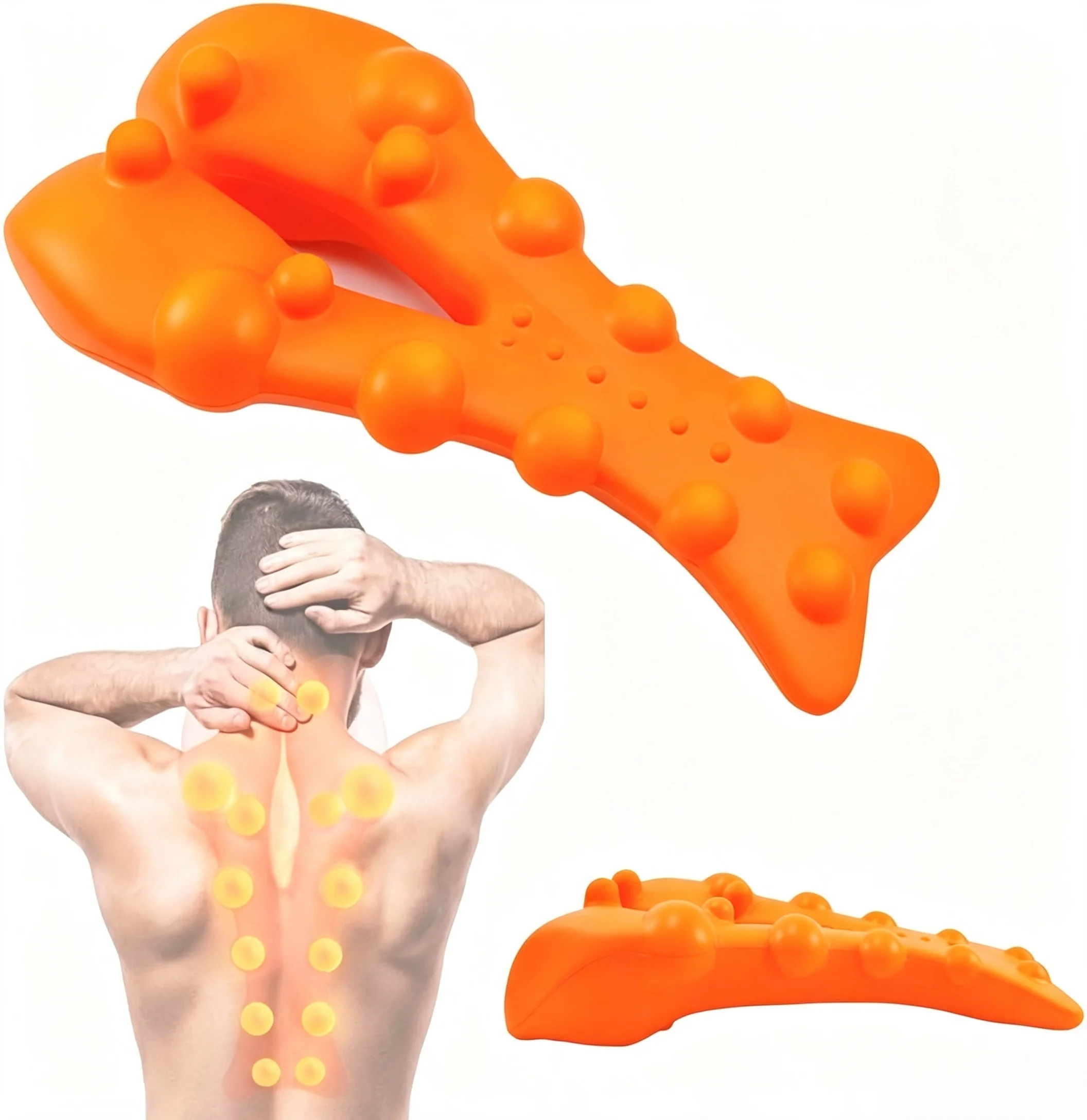 Trapezius Trigger Point Massager, Myofascial Release Tool, Neck Shoulder Back Acupressure Massage Pillow for Muscle Pain Relief