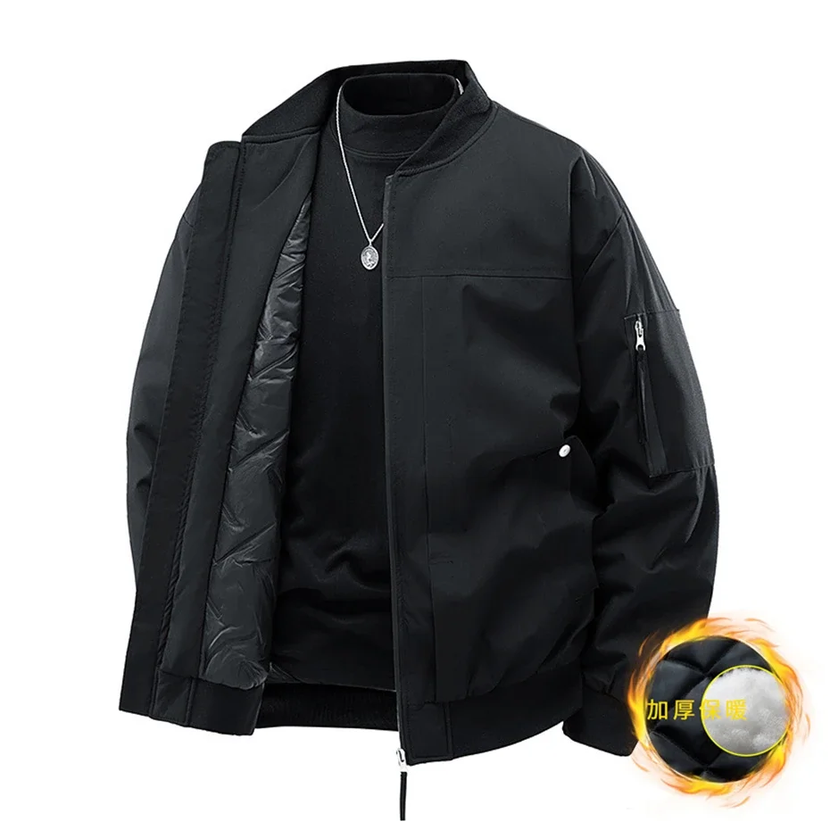 الشتاء سترات سميكة الرجال 9XL حجم كبير بلون سترة اسكواش موضة عادية البيسبول معاطف السترة الذكور حجم كبير 8XL