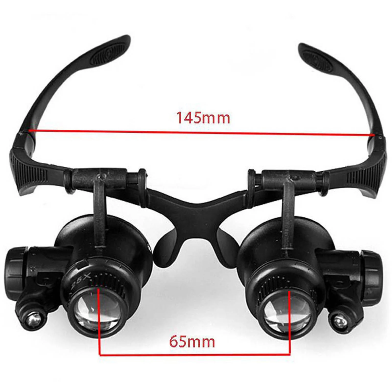 LED Light Eye Magnifying Glasses 8 Lens Magnifier Magnifying Suitable for Eyelash Extension Painting