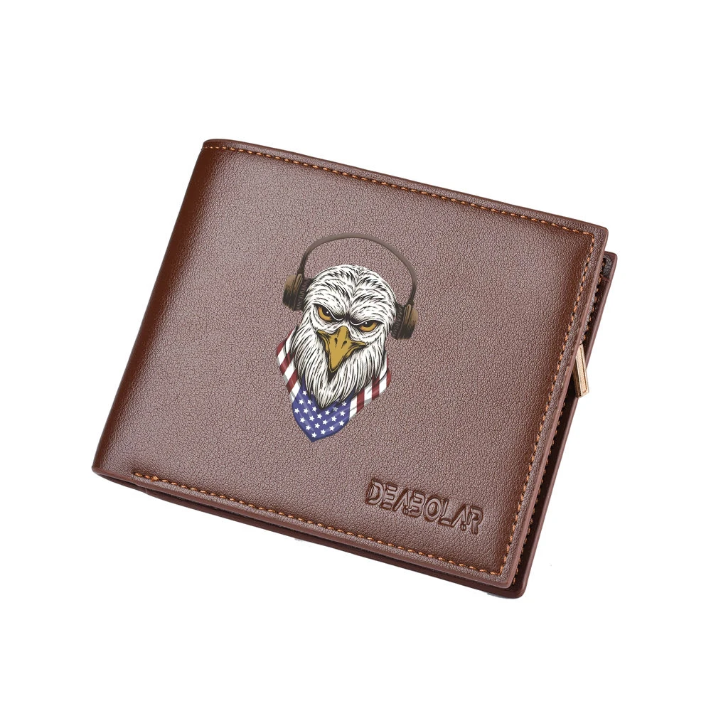 Portafogli da uomo in pelle PU stile europeo con scomparti multipli per carte Tasca portamonete con cerniera Porta carte di credito aziendale
