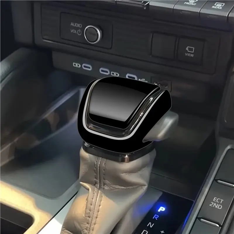 【Top Sale !!】5X Car Gear Shift Knob Head Cover Trim For Toyota Land Cruiser 250 2023+ RHD Car Interior Accessories Bright Black